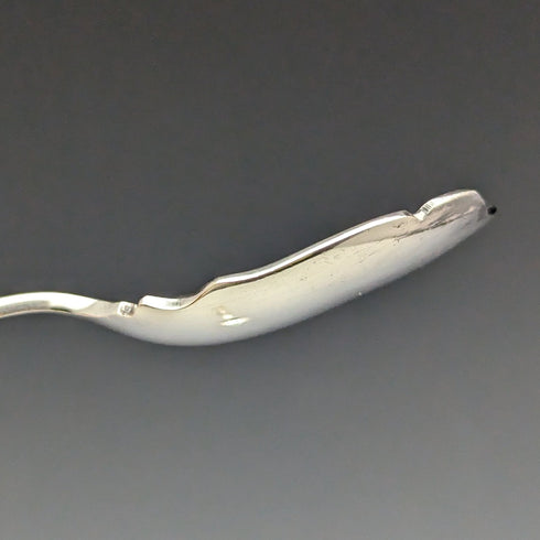 20 世紀初英國古董白色珍珠貝手柄果醬勺一對盒裝